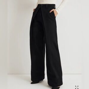 Madewell Black Wide-Leg Women's Pants